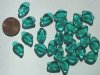25 14mm Green Wavy Leaf